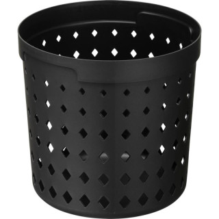 Koszyk-organizer plastikowy okrągły Seoul 16,7x15,8cm czarny